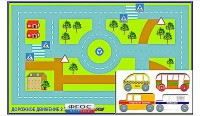 Игровой коврик "Дорожное движение - 2" с набором транспортных средств - fgospostavki.ru - Нижний Тагил