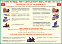 Таблица "Порядок действий при внезапной смерти" (100х140 сантиметров, винил) - fgospostavki.ru - Нижний Тагил