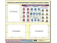 Стенд информационный "Правила техники безопасности в кабинете химии" (75х70, 3 кармана) - fgospostavki.ru - Нижний Тагил
