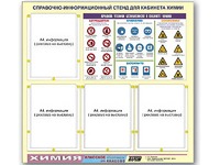 Стенд информационный "Правила техники безопасности в кабинете химии" (80х75, 4 кармана) - fgospostavki.ru - Нижний Тагил