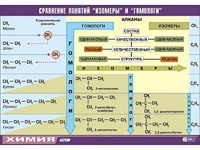 Таблица демонстрационная "Сравнение понятий изомер и гомолог" (винил 70x100) - fgospostavki.ru - Нижний Тагил