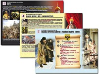 Комплект таблиц по истории "История России XVI - XVIII вв." раздаточные (цветные, ламинированные, А4, 10 штук) - fgospostavki.ru - Нижний Тагил