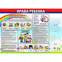 Стенд "Права ребенка" с 2 карманами - fgospostavki.ru - Нижний Тагил
