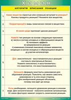 Таблица "Алгоритм описания реакции" (100х140 сантиметров, винил) - fgospostavki.ru - Нижний Тагил