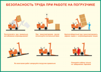 Таблица "Безопасность труда при работе на погрузчике" (100х140 сантиметров, винил) - fgospostavki.ru - Нижний Тагил