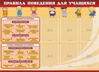 Стенд "Правила поведения для учащихся" - fgospostavki.ru - Нижний Тагил