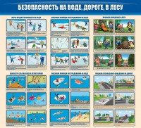 Стенд "Безопасность на воде, дороге, в лесу" - fgospostavki.ru - Нижний Тагил