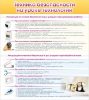 Стенд "Техника безопасности на уроке технологии" - fgospostavki.ru - Нижний Тагил
