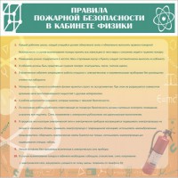 Стенд "Правила пожарной безопасности в кабинете физики" - fgospostavki.ru - Нижний Тагил