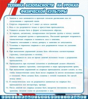 Стенд "Техника безопасности на уроках физкультуры" - fgospostavki.ru - Нижний Тагил
