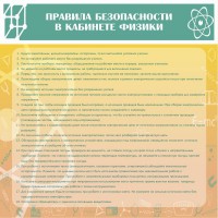 Стенд "Правила безопасности в кабинете физики" - fgospostavki.ru - Нижний Тагил