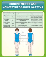 Стенд "Снятие мерок для конструирования фартука" - fgospostavki.ru - Нижний Тагил