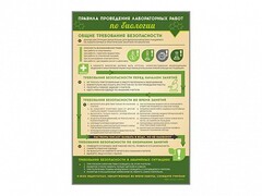 Стенд "Правила выполнения лабораторных работ по биологии" Вариант 1 - fgospostavki.ru - Нижний Тагил