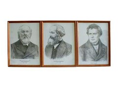 Портреты выдающихся физиков (деревянная рамка, под стеклом) - fgospostavki.ru - Нижний Тагил
