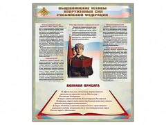 Стенд "Уставы. Закон военной службы. Военная присяга" - fgospostavki.ru - Нижний Тагил