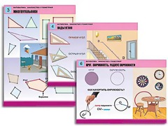 Комплект таблиц "Математика. Знакомство с геометрией" (6 таблиц, формат А1, ламинированные) - fgospostavki.ru - Нижний Тагил