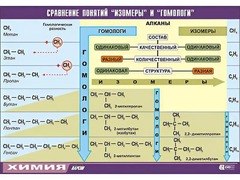 Таблица демонстрационная "Сравнение понятий изомер и гомолог" (винил 70x100) - fgospostavki.ru - Нижний Тагил