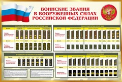 Стенд "Воинские звания в вооруженных силах РФ" - fgospostavki.ru - Нижний Тагил