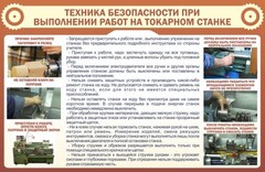 Стенд "Техника безопасности при выполнении работ на токарном станке" - fgospostavki.ru - Нижний Тагил