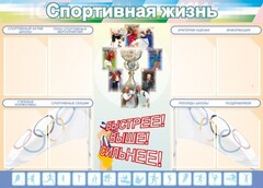 Стенд "Спортивная жизнь" Вариант 2 - fgospostavki.ru - Нижний Тагил