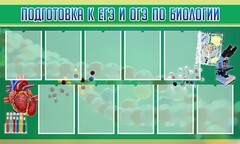 Стенд "Подготовка к ЕГЭ и ОГЭ по биологии" Вариант 2 - fgospostavki.ru - Нижний Тагил