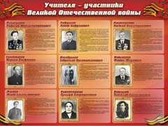 Стенд "Учителя-участники Великой Отечественной войны" - fgospostavki.ru - Нижний Тагил