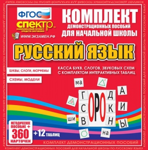 Динамические раздаточные пособия. Русский язык (комплект демонстрационных материалов). Касса букв, слогов, звуковых схем с набором интерактивных таблиц. - fgospostavki.ru - Нижний Тагил
