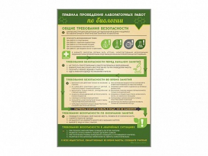 Стенд "Правила выполнения лабораторных работ по биологии" Вариант 1 - fgospostavki.ru - Нижний Тагил