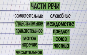 Набор магнитных карточек "Части речи" (фон зелёный) - fgospostavki.ru - Нижний Тагил