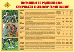Плакат "Нормативы по радиационной, химической и биологической защите" - fgospostavki.ru - Нижний Тагил