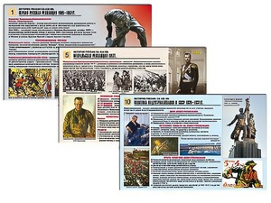 Комплект таблиц по истории "История России XX - XXI вв." раздаточные (цветные, ламинированные, А4, 12 штук) - fgospostavki.ru - Нижний Тагил