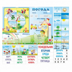 Стенд "Погода" с карманами для вставок - fgospostavki.ru - Нижний Тагил