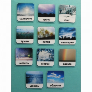 Набор карточек "Погода" (с фотографиями) - fgospostavki.ru - Нижний Тагил