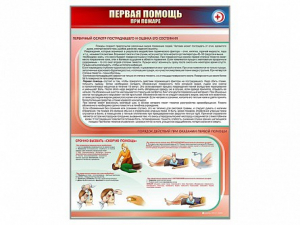 Стенд "Первая помощь при пожаре" - fgospostavki.ru - Нижний Тагил