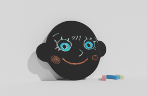 Фигурная грифельная меловая доска на тему эмоций - fgospostavki.ru - Нижний Тагил