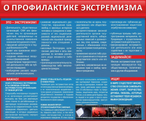Стенд "О профилактике экстремизма" - fgospostavki.ru - Нижний Тагил