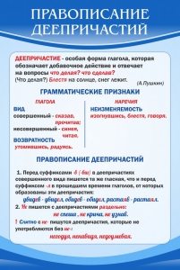 Стенд "Правописание деепричастий" - fgospostavki.ru - Нижний Тагил