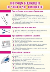 Стенд "Инструкция безопасности на уроках труда №1" - fgospostavki.ru - Нижний Тагил