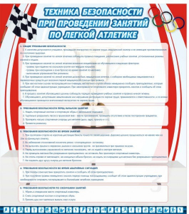Стенд "Техника безопасности занятий по легкой атлетике" - fgospostavki.ru - Нижний Тагил