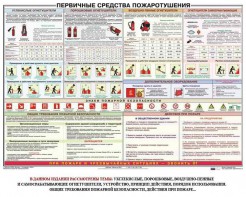 Плакат "Первичные средства пожаротушения" - fgospostavki.ru - Нижний Тагил