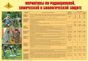 Плакат "Нормативы по радиационной, химической и биологической защите" - fgospostavki.ru - Нижний Тагил