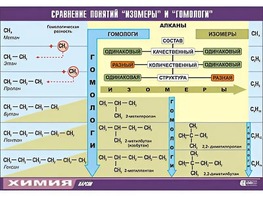 Таблица демонстрационная "Сравнение понятий изомер и гомолог" (винил 70x100) - fgospostavki.ru - Нижний Тагил