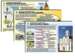 Комплект таблиц по истории "История России с древних времен" раздаточные (цветные, ламинированные, А4, 10 штук) - fgospostavki.ru - Нижний Тагил