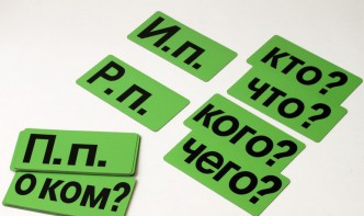 Набор магнитных карточек "Падежи" (фон зелёный) - fgospostavki.ru - Нижний Тагил