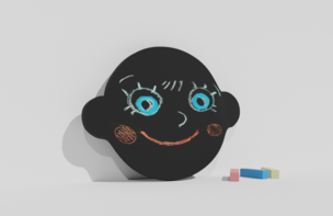 Фигурная грифельная меловая доска на тему эмоций - fgospostavki.ru - Нижний Тагил