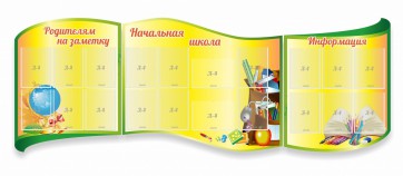 Стенд "Начальная школа" резной из 3-х частей - fgospostavki.ru - Нижний Тагил