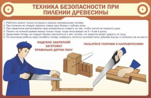 Стенд "Техника безопасности при пилении древесины" - fgospostavki.ru - Нижний Тагил