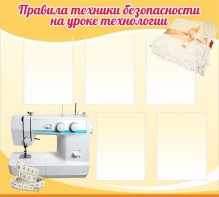 Стенд "Правила техники безопасности на уроке технологии" - fgospostavki.ru - Нижний Тагил