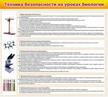 Стенд "Техника безопасности на уроках биологии" Вариант 2 - fgospostavki.ru - Нижний Тагил