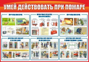 Стенд "Умей действовать при пожаре" - fgospostavki.ru - Нижний Тагил
